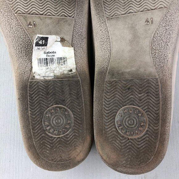 5 Zones Women's Size 41 Sabots Iridescent Pink Leather Closed Toe Slip On Mules - Picture 11 of 16